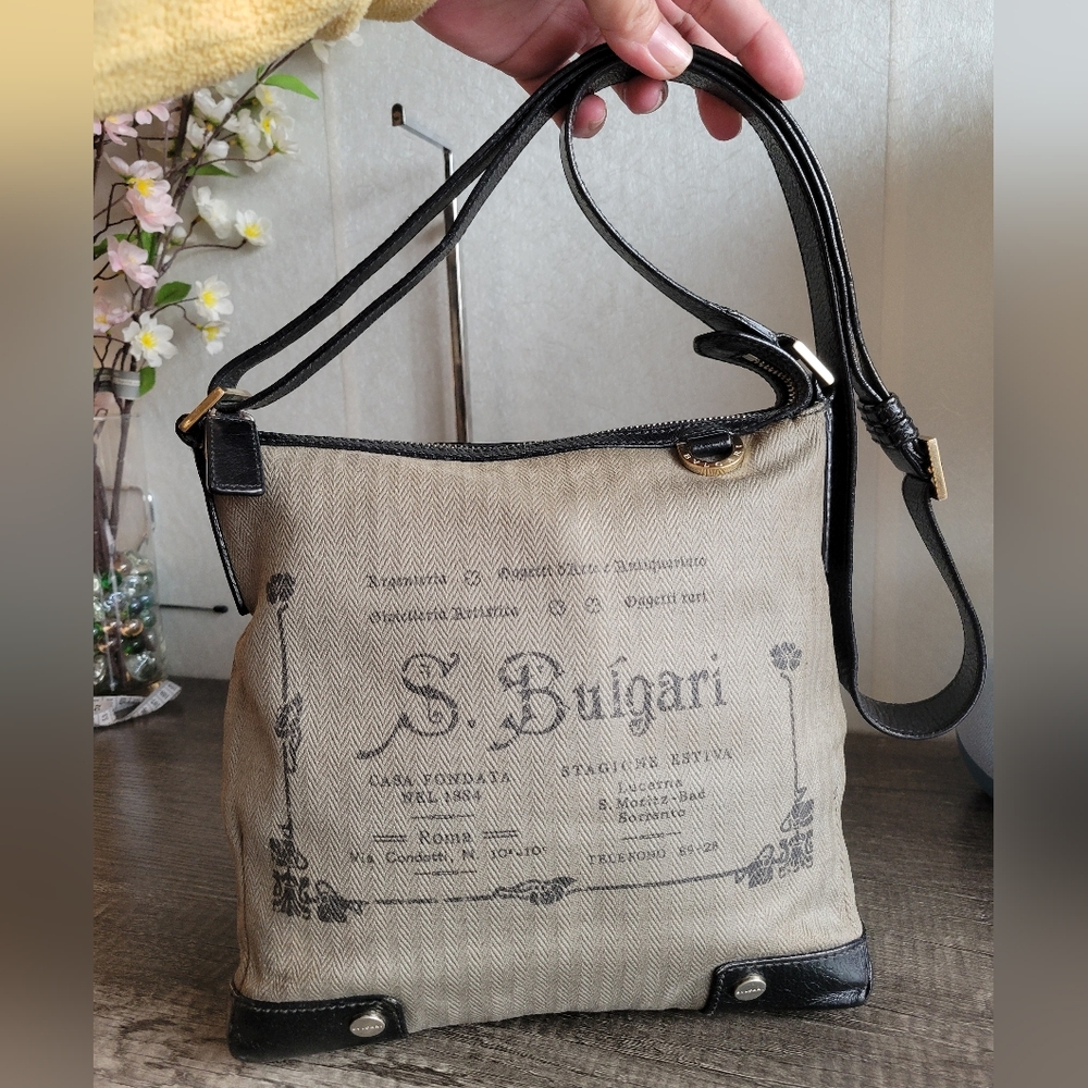 Bvlgari canvas crossbody bag